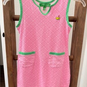 Masters Kids Pink and Green cozy dress-little girls size XS (5-7)
